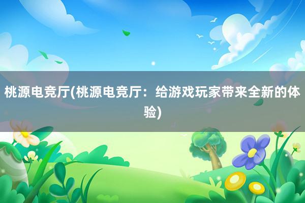 桃源电竞厅(桃源电竞厅：给游戏玩家带来全新的体验)