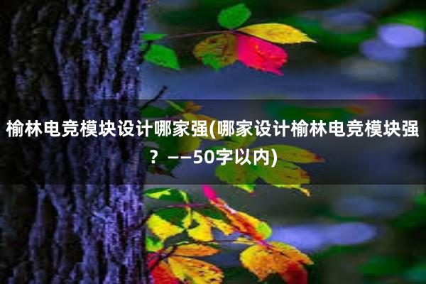 榆林电竞模块设计哪家强(哪家设计榆林电竞模块强？——50字以内)