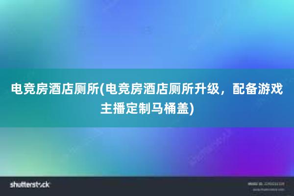 电竞房酒店厕所(电竞房酒店厕所升级，配备游戏主播定制马桶盖)