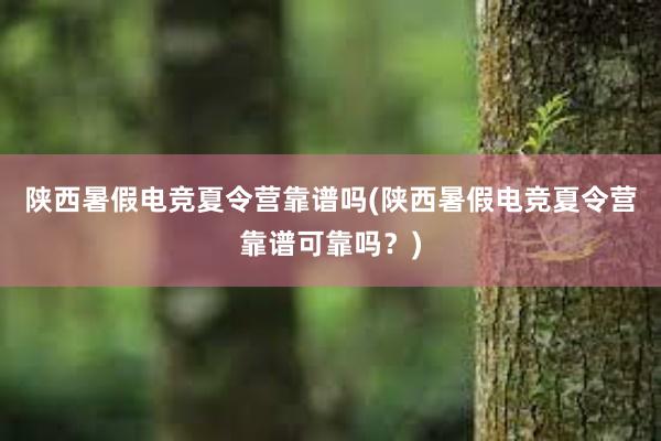 陕西暑假电竞夏令营靠谱吗(陕西暑假电竞夏令营靠谱可靠吗？)